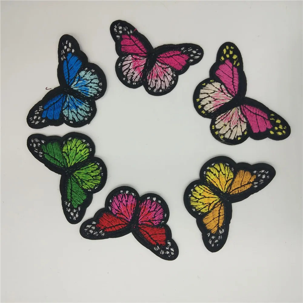 butterfly Patches For Clothing Iron On Embroidered Appliques DIY Apparel Accessories Fabric Badges|butterfly patch|patches for clothing ironpatches |