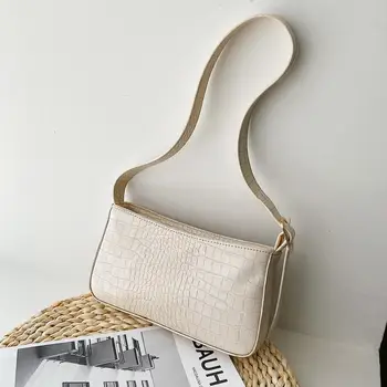 

Crocodile Pattern Small PU Leather Handbags For Women 2020 Elegant Shoulder Bag Female Travel Hand Bag Cute Purple