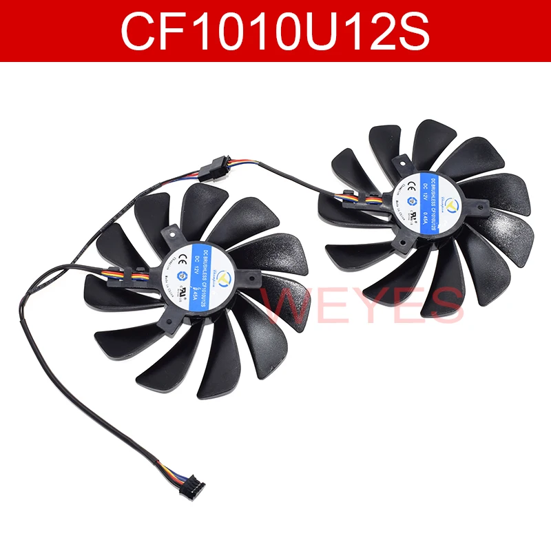 

2PCS CF1010U12S 95MM DC 12V 0.45A for XFX RX 580 590 RX580 RX590 Graphics Card Cooling Fans A pair NEW