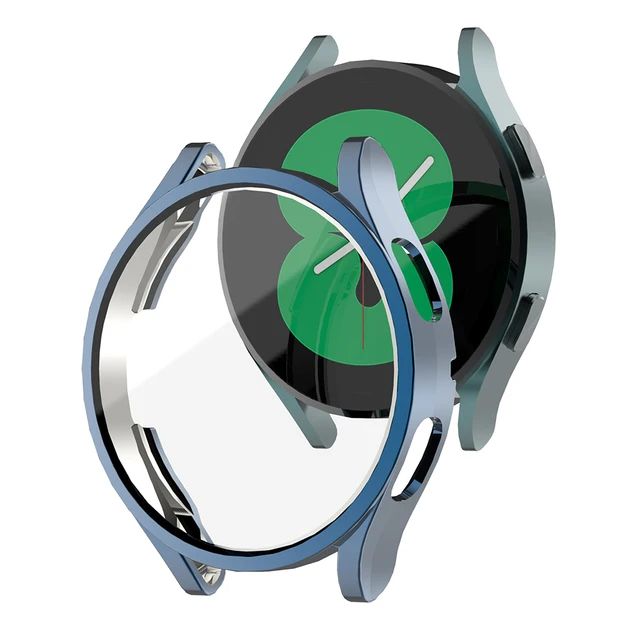 Protective Case for Samsung Galaxy Watch 4 40mm 44mm, Soft TPU Cover Bumper Full Screen Protector for Galaxy Watch4 Accessories Midnight Blue