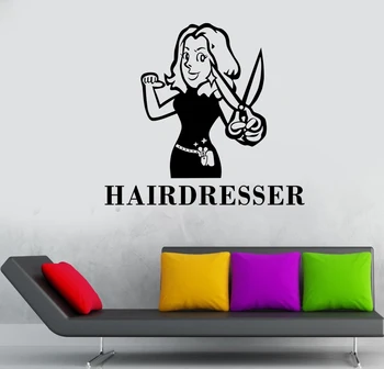 

Hair Salon Wall Decal Sticker Barber Shop Scissor Vinyl Window Decals Decor Mural Hairdresser Glass Beauty Salon Sticker