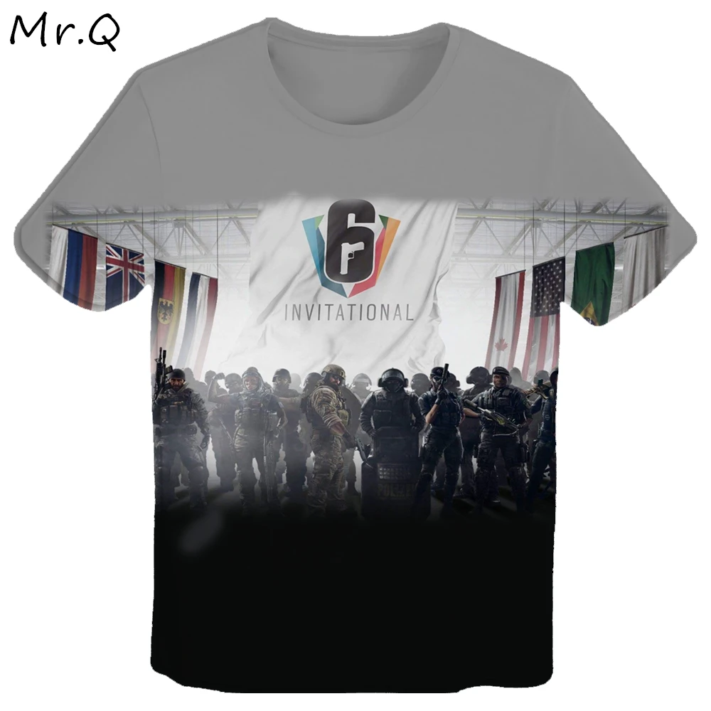 2019 Rainbow Six Siege T Shirts Gaming Men Video Game Round Neck - rainbow blue and black motorcycle shirt roblox