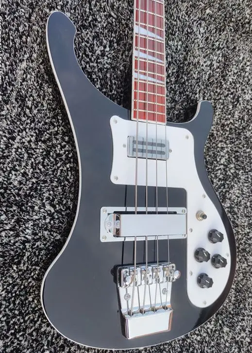 

Новый 4003 rickenbackr 4-струнная Электрогитара Бас-гитара имеет лучшего качества в Yuyuan инструментов, черный корпус,