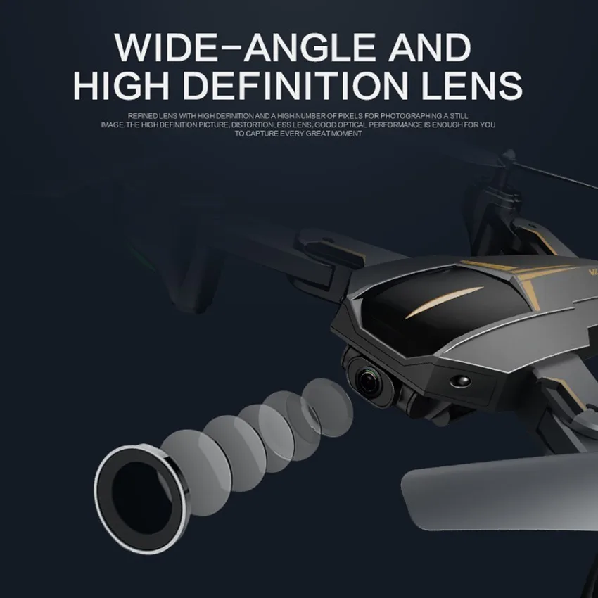  Quadcopter VISUO XS812 RC Drone GPS Drones with 4K HD Wide Angle Camera Helicopter Altitude Hold Fo