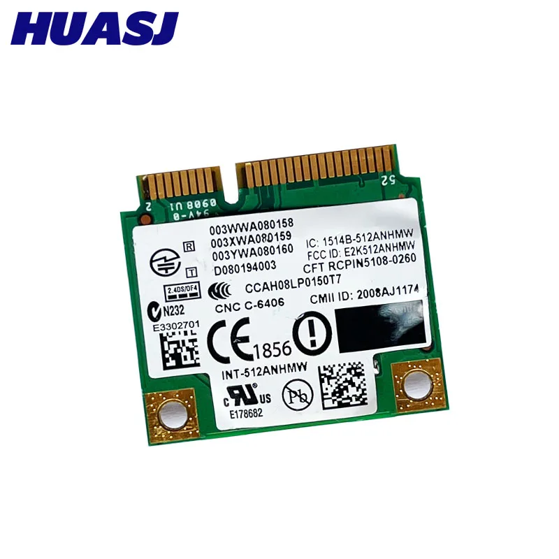 인텔 와이파이 300 용 듀얼 밴드 5100 Mbps 무선 카드 512AN_HMW 미니 PCI-e Wlan 네트워크 카드 노트북 용 2.4G/5Ghz 802.11 a/g/n