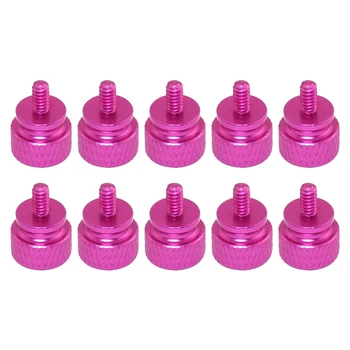 

10PCS 6-32 Anodized Aluminum Hand-Tighten Computer Case Thumb Screws