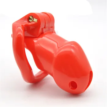 Resin Male Chastity Device with 4 Size Penis Rings,Cock Cage,Cockring,Chastity Belt,Penis Lock,Adult Games Sex Toys For Men 4