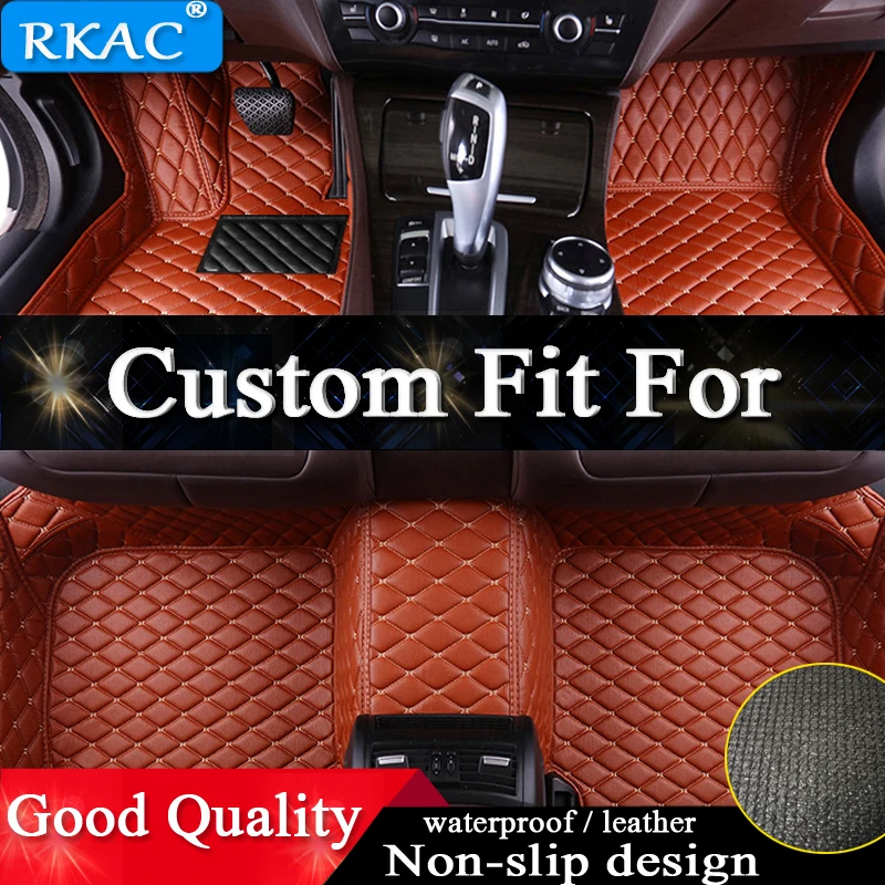 RKAC 6 Colors Leather Car Floor Mats for Ford Mustang 2005 2013 Car