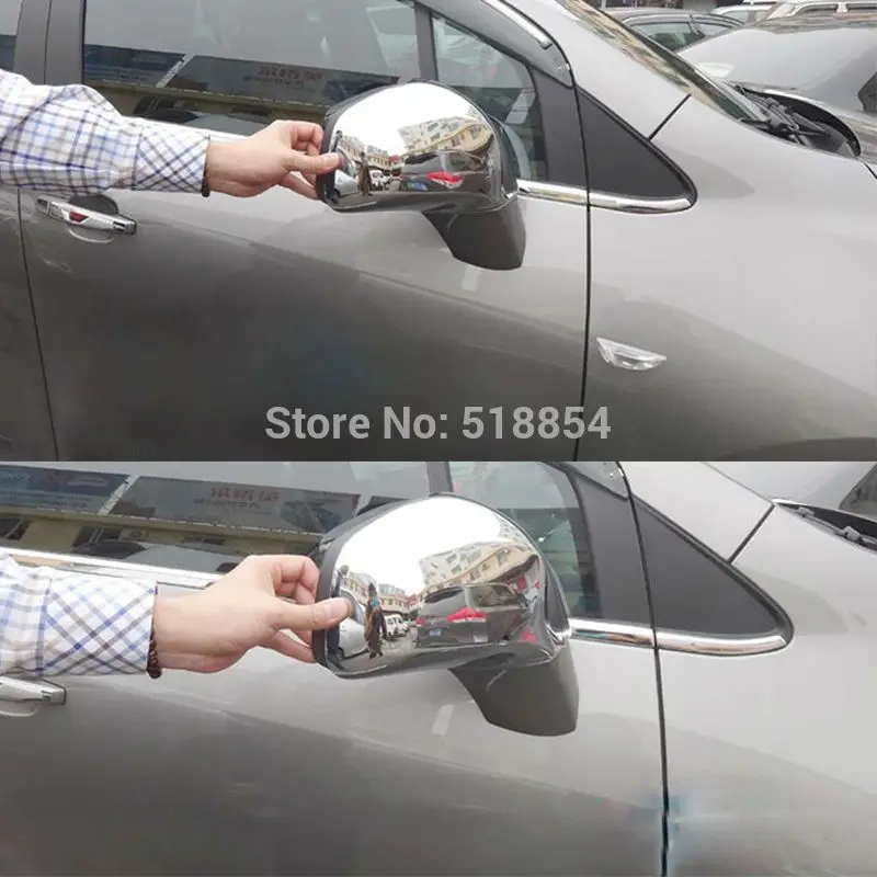 Подходит для BUICK ENCORE OPEL MOKKA 2013 2014 2 шт./компл. боковое зеркало хромированная крышка