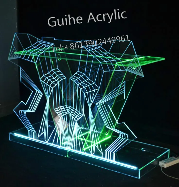 С подсветкой DJ стол GUIHEYUN пользовательские будка диджея монитор измеряет динамическое светодиодный свет