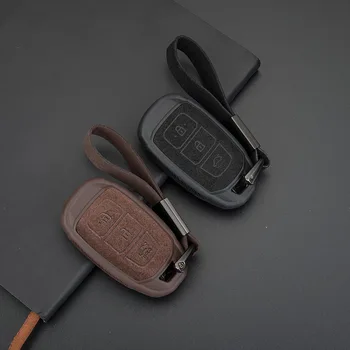 Nuova Cover chiave in pelle per auto in Tpu per Hyundai I30 Ix35 KONA Encino Solaris Azera Grandeur Ig Accent Santa Fe 2017 2018 - Nuova Cover chiave in pelle per auto in Tpu per Hyundai I30 Ix35 KONA Encino