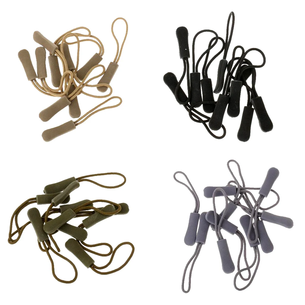 Set of 40  Zipper Pulls Zipper Extension Elastic Cord Zipper Tab Replacement