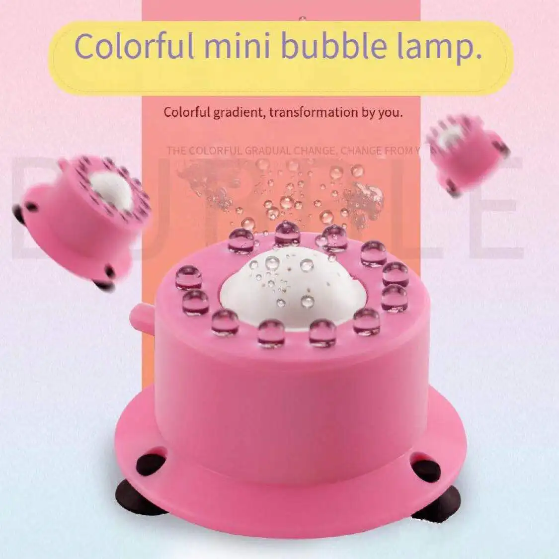 

Fish tank oxygen pump accessories mini cute pink bubble light colorful color-changing diving oxygen light aquarium accessories5V