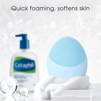 

Facial Cleansing Face Washing Brush Professional Ultrasonic Vibration Battery Skin Blackhead Remover Pore Cleaner Face Massage#F