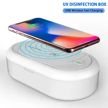 

Portable 10W Wireless Charging UV Phone Ultraviolet Sterilizer Under Wear Mask Toothbrush Sterilization Watch Disinfect Box
