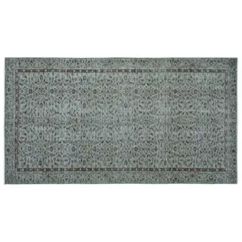 

Handmade Blue Vintage Overdyed Turkish Area Rug 140x259 Cm-4'7''X8'6''