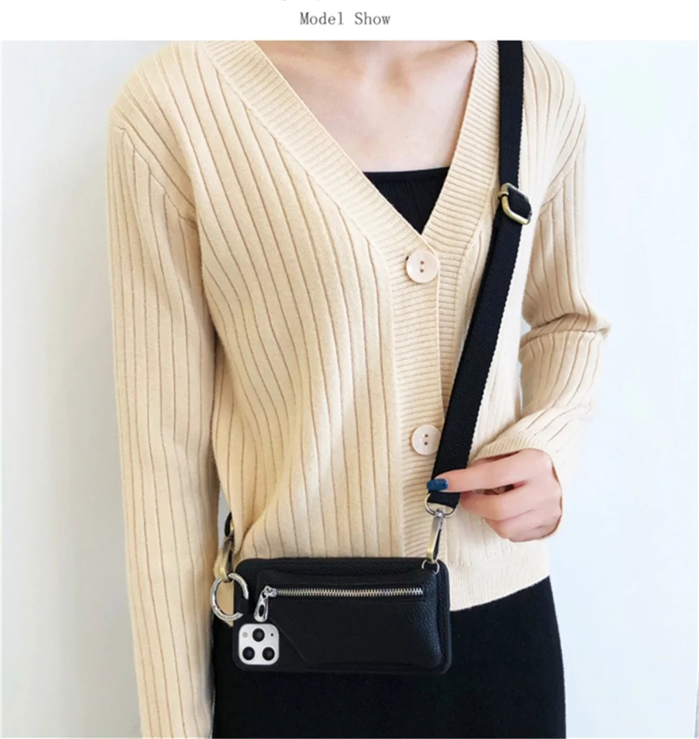 

Wallet Card slot Crossbody phone case For Samsung Galaxy Note 8 9 10 20 Pro S8 S9 S10 S20 plus Shoulder bag zipper pocket cover
