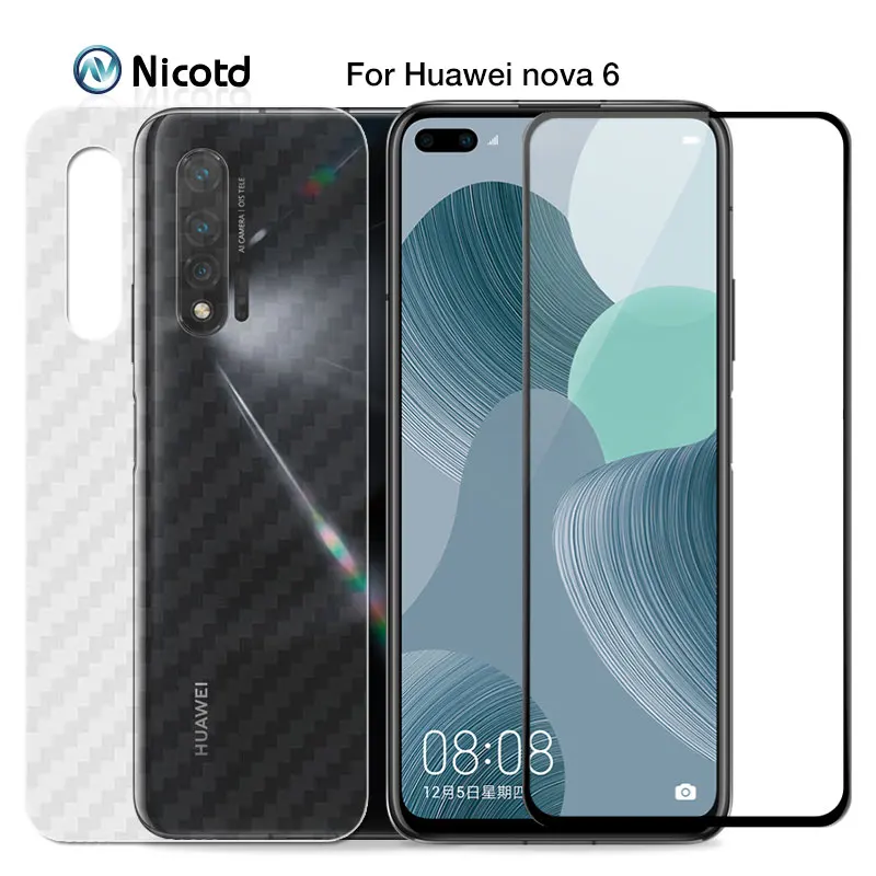 Переднее и заднее закаленное стекло для Huawei Nova 6 5T 3i P30 Lite P20 Pro Mate 30 20 Y6 Y7 Y9 Prime 2019