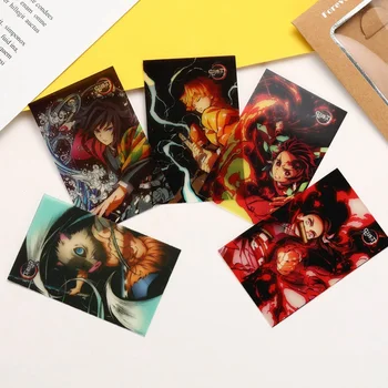 

5PCS Anime Demon Slayer Kimetsu no Yaiba Portray Photo Cards Kamado Tanjirou Cosplay PVC Cards Postcards