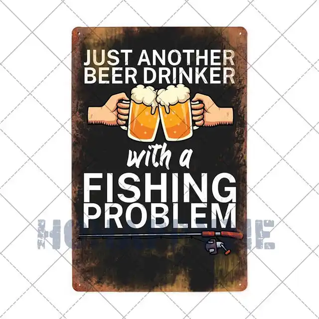 Fish Metal Tin Signs Retro Poster Fishing Site Door Plates Outdoor Decorative Bar Club Iron Wall Plaques Vintage Decor 20x30CM 2181048