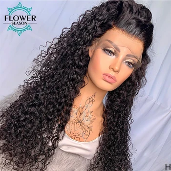 

Brazilian Jerry Curl Wig Lace Front Wig Curly Lace Front Human Hair Wigs PrePlucked 13X6 13x4 Wigs For Black Women 130%Density