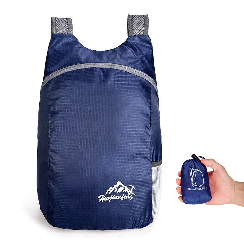 Ультралегкий водонепроницаемый дорожный альпинистский дорожная сумка популярный складной рюкзак для походов на природу рюкзак для верховой езды унисекс - Цвет: Dark Blue