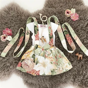 

Pretty Rose Floral Princess Dress Toddler Kids Baby Girl T-shirt Top Flower Skirt Dress 2Pcs Outfit Clothes Cotton Soft Material