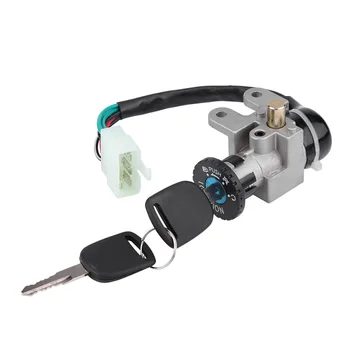 

5-pin plug Ignition Switch Key Lock Gas Tank Cap Set with 2 keys fit for GY6 50cc Jonway Taotao Roketa Scooter Moped Bike