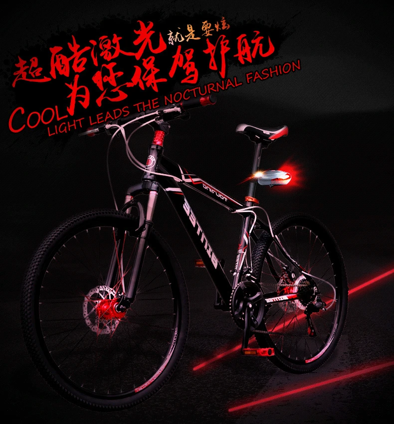 Задний фонарь для велосипеда, задний фонарь для безопасности, 5 светодиодных фонарей для велосипеда, 2 лазеров, велосипедный фонарь, водонепроницаемый горный велосипедный фонарь, лампа