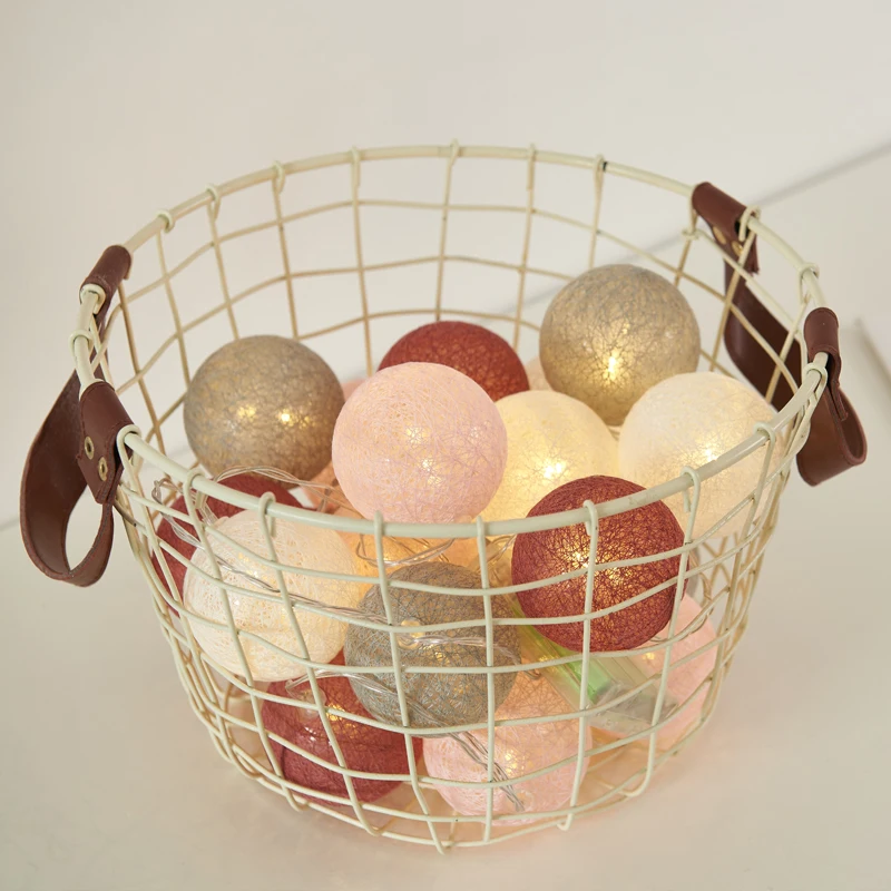 LED Chain USB Garland Light String Cotton Balls Valentine's String Lights Christmas New Year Party Decorations Outdoor Lighting