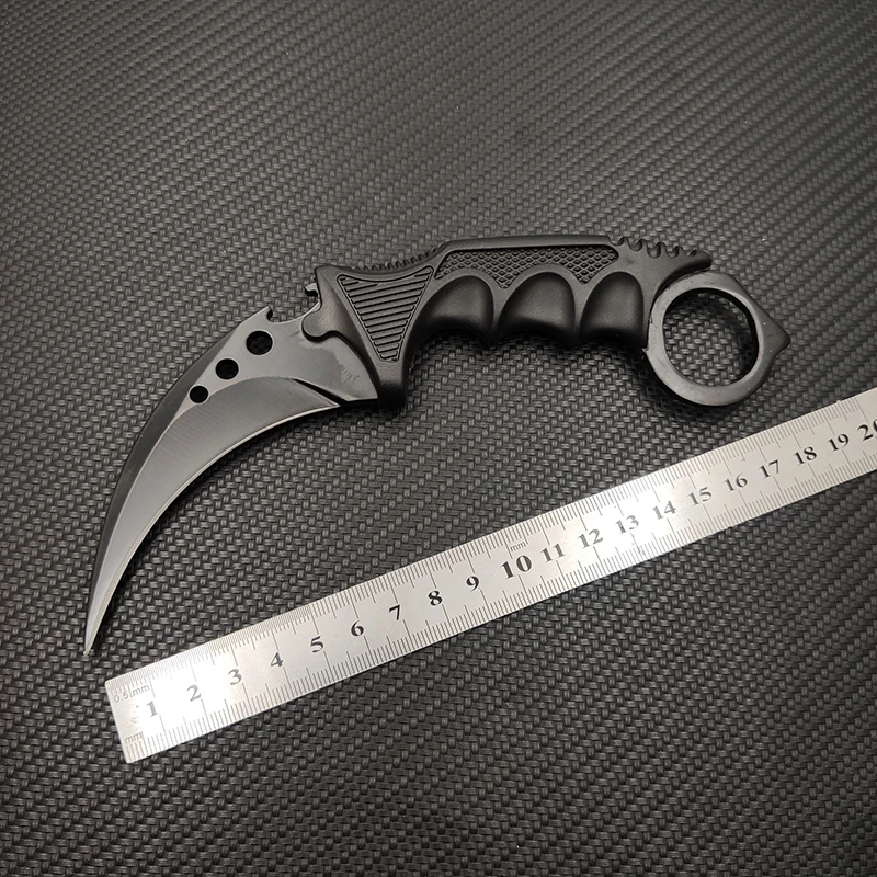 Прямая поставка 4,5 мм толщина CS GO Karambit нож кемпинг счетчик удара коготь тактический нож настоящая игра нож шейный нож оболочка