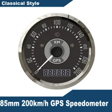 85mm Klassische GPS Tacho Gesamt Laufleistung Einstellbar 9-32V mit Hintergrundbeleuchtung für Auto Auto Motorrad
