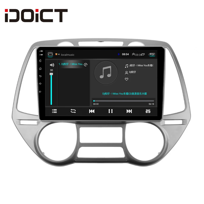 Автомобильный DVD-плеер IDOICT Android 9 1 с GPS-навигацией мультимедийный плеер для Hyundai I20