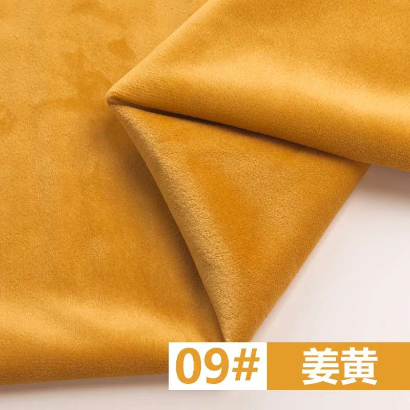 Ширина 155 см серый измельченный шелк Бирюзовый бархат диван шторы ткань обивка ткань на полярда Pleuche диван материал - Цвет: Yellow