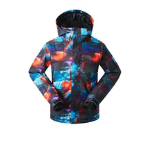 Супер теплая мужская зимняя Лыжная куртка, одежда с капюшоном, плотная, ветронепроницаемая водонепроницаемая верхняя спортивная одежда, Мужское пальто, дышащая Новинка