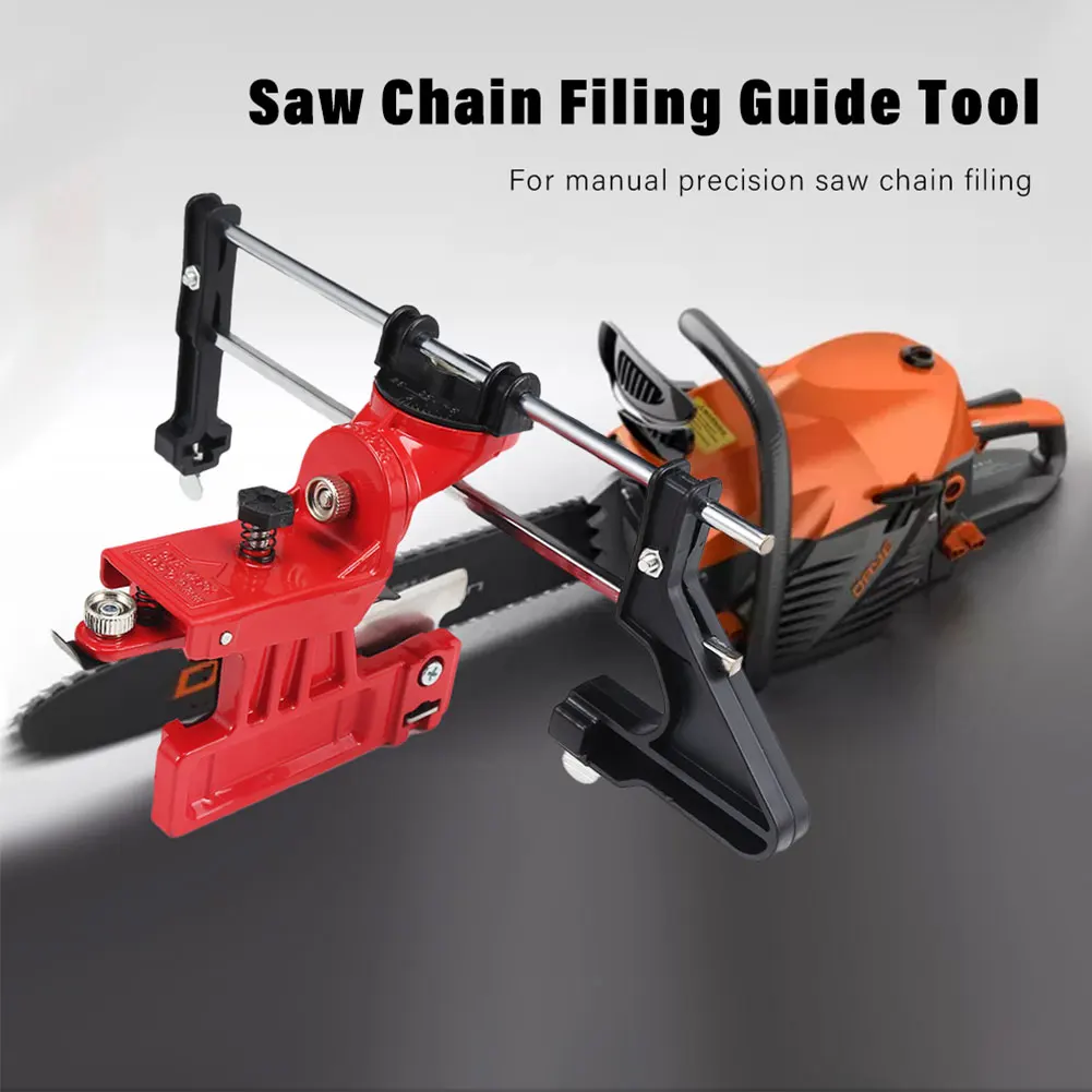Home Universal Chain Sharpener Guide Bar Chainsaw File Tool Garden