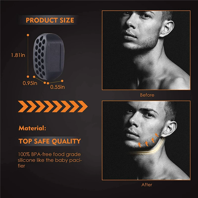 2pcs 50/60Lbs Jaw Exerciser Redefine Jawline Trainer Double Chin Jawliner  Facial Chew Bite Muscle Face Fitness Ball - AliExpress