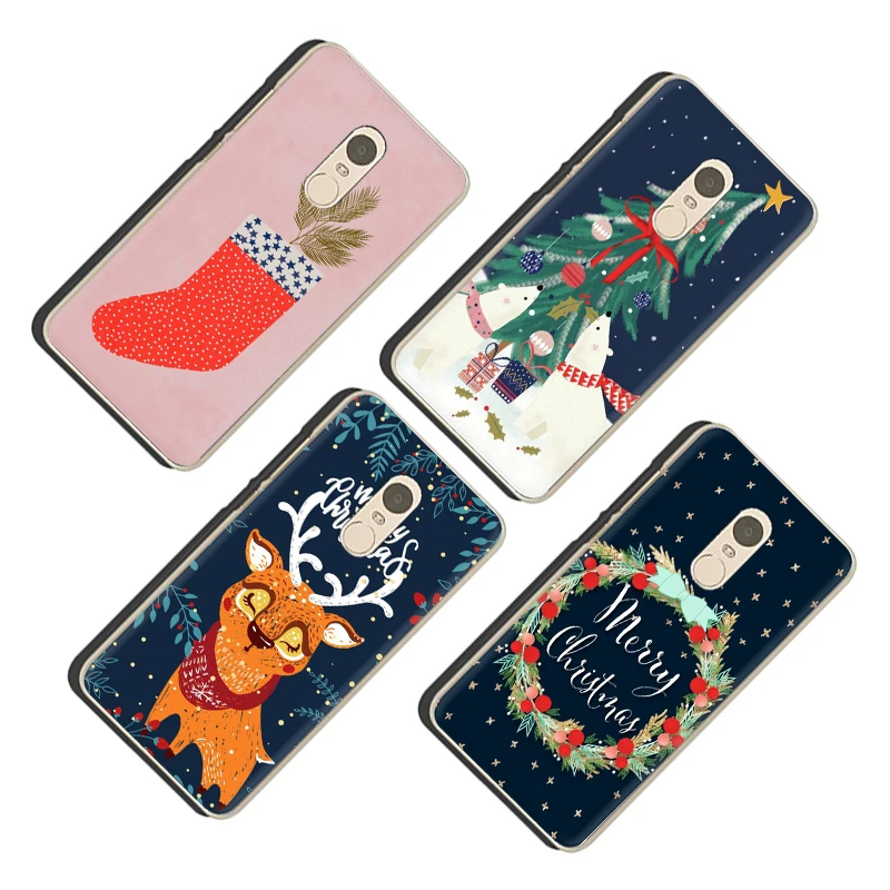 Жесткий чехол для телефона Happy new year christmas для Xiaomi Redmi 4A 4X5 6 A Plus Pro 7 GO S2 Note 4 4X5 6 7 Pro 5A Prime