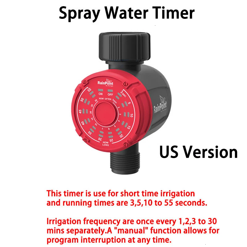 Spray timer US Цифровой таймер для полива сада, автоматический электронный таймер для воды, домашний сад, один ключ, набор, таймер для полива, система управления - Цвет: Spray timer US