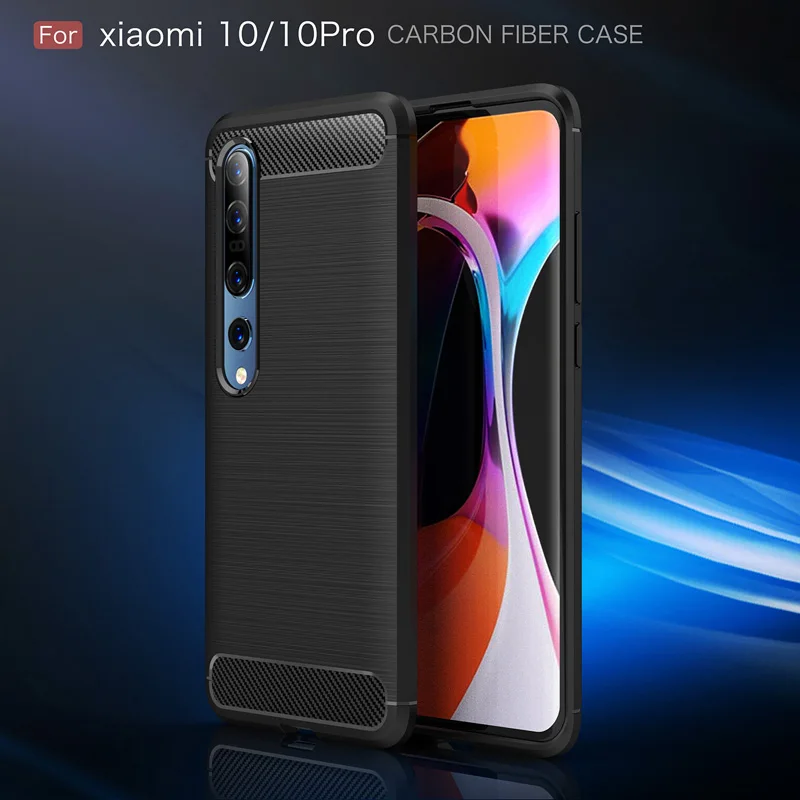 Чехол из углеродного волокна для Xiaomi mi 10 9 8 9T CC9 CC9E 9SE Pro Lite Redmi K30 K20 7 7A мягкий
