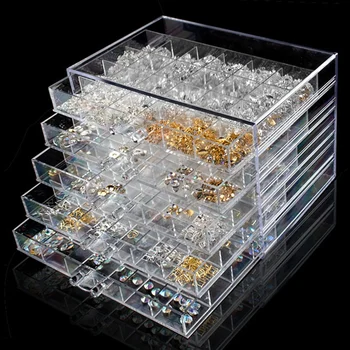 

Makeup Organizer for Cosmetic 120 Grids Cosmetic Storage Box Organizer Desktop Jewelry Nail Polish Makeup Drawer Container