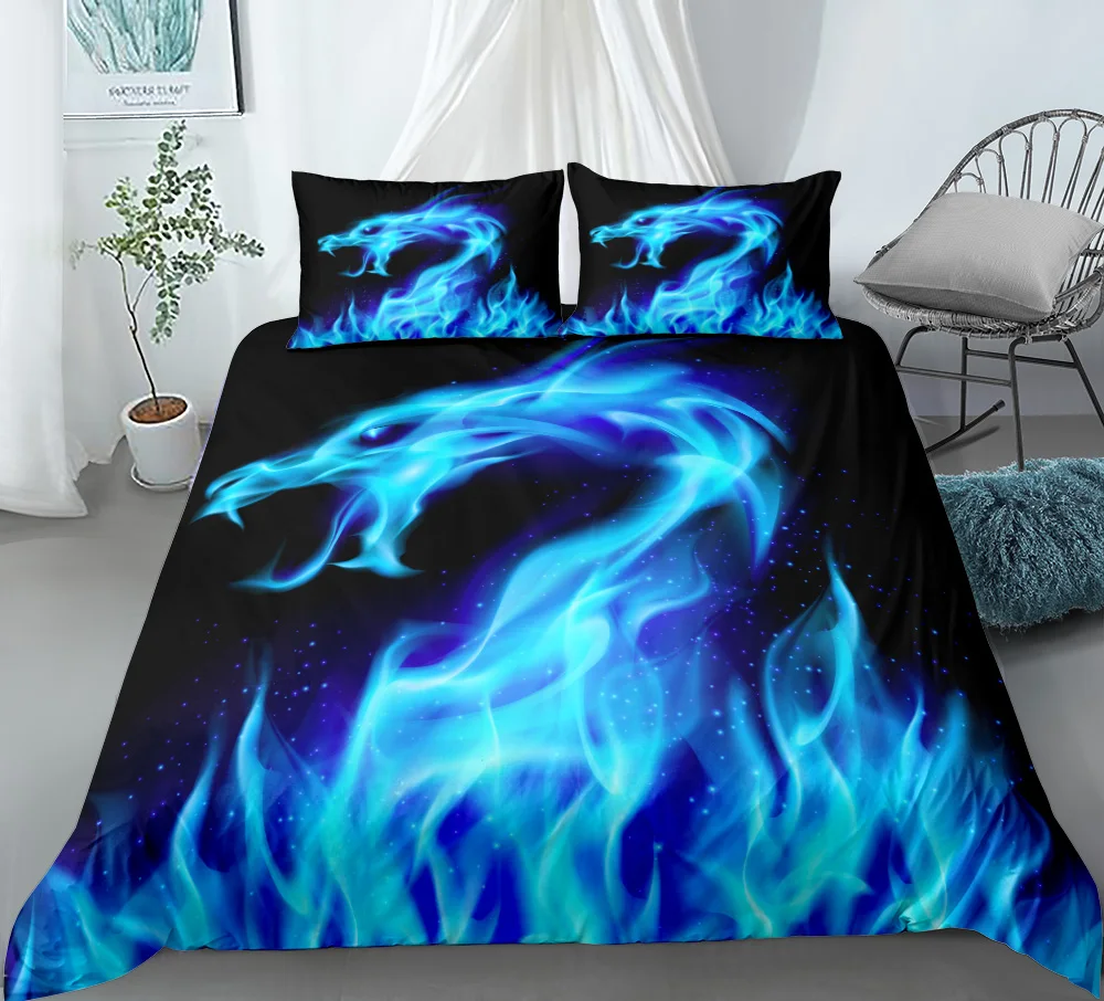 Set Biancheria Da Letto Fire Of Dragon Set Biancheria Da Letto Matrimoniale Matrimoniale Matrimoniale King Cal King Size Singolo