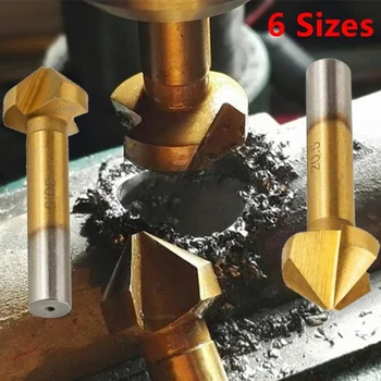 

Three-blade Chamfering Knife 90 Degree Chamfering Device Countersunk Head Drill High Speed Steel Metals Titanium Drill Bit Set