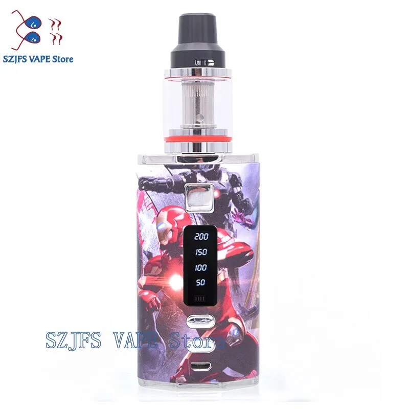 Electronic cigarette kit sub two 200W TANK Atomizer 3.0ml Vape Steam Adjustment 510 wire Built-in battery 4400 mA steam kit