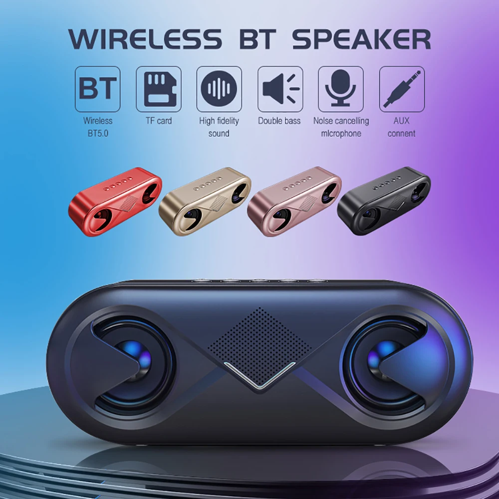 10 Вт портативный Bluetooth 5,0 беспроводной динамик бытовой мини супер бас Bluetooth динамик с светодиодный мигающий светильник громкой связи