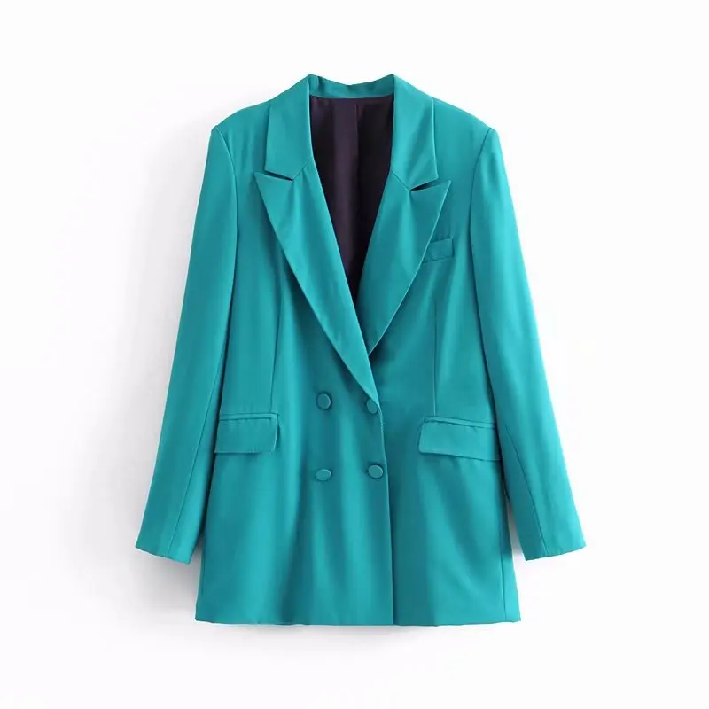 

Tall Women Suits Autumn 2019 New Fashion Modern Lady 2 Pieces Sets Double Breasted Blazer and Long Wide Pants