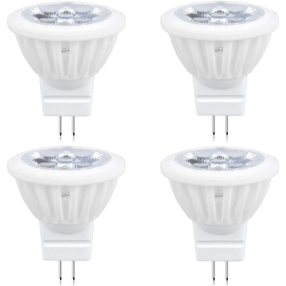 Bright 4W LED MR11 Spot or Flood Light Bulb 12-Volt AC/DC GU4 Bi-Pin 6-Pack 