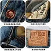 2021 Autumn and Winter American Retro Heavyweight Jeans Men's Fashion 100% Cotton 3D Stitching Washed Old Casual Straight Jeans 2