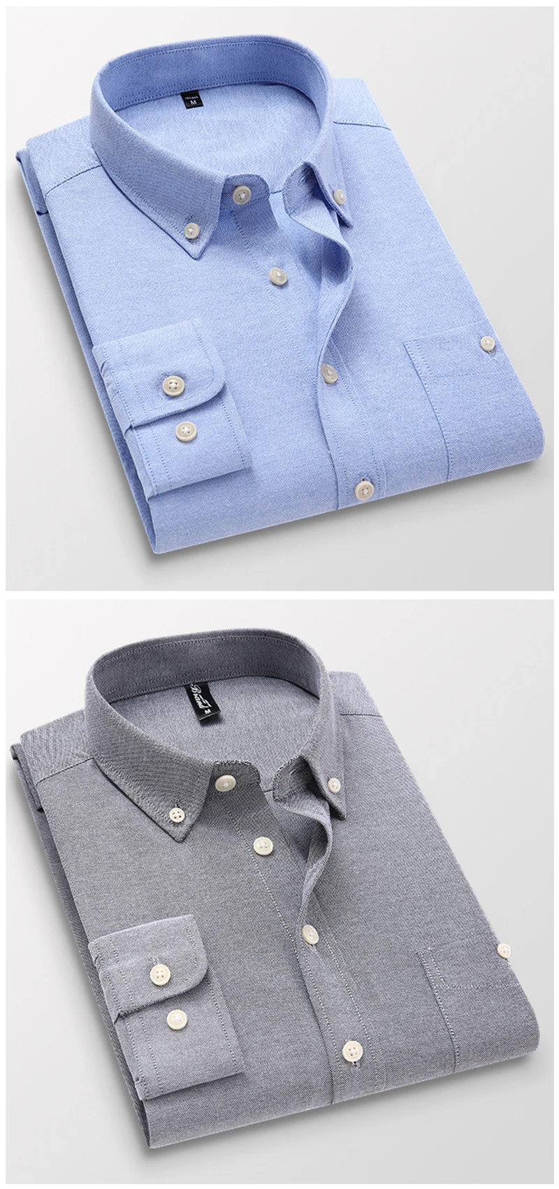 Chemise de travail en poly-coton extensible à manches longues et à