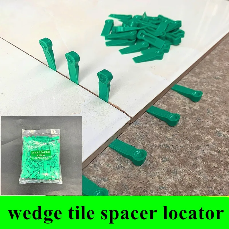 Plastic tile Wedge spacer 100pcs 2mm reusable leveling clip Floor Locator wall ceramic tiling Laying